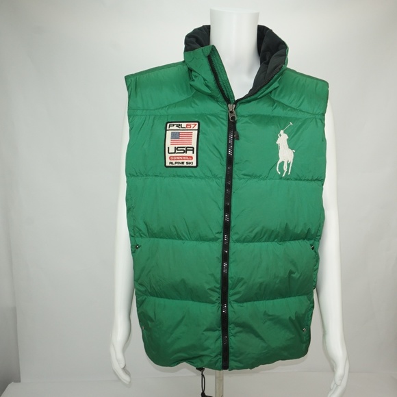 mens polo puffer vest